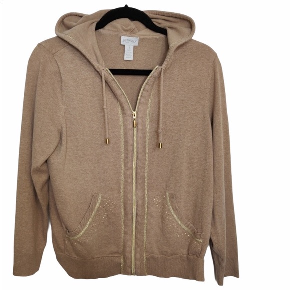 Chico's Sweaters - Chico's Zenergy Zip Up Sweater Hoodie - M